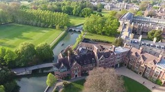 Cambridge university  by air - low altitude flight